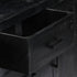 Rustika Rowe -  Sideboard Black 147x40x80 cm Solid Mango Wood